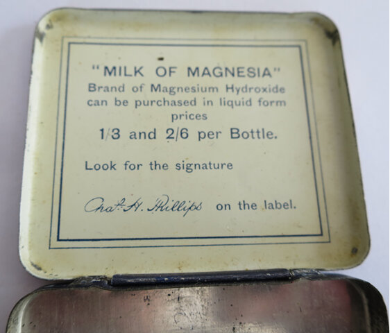 Milk of Magnesia tin