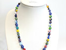 Millefiori glass bead necklace with 8mm beads