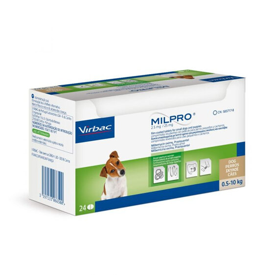 Milpro Tablet Dog Small & Puppy 24 Pack