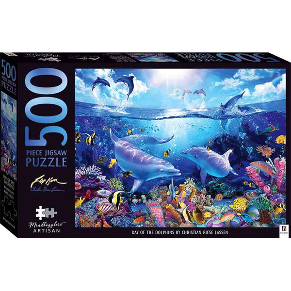 Mindbogglers 500 Piece Artisan Jigsaw Day of the Dolphins