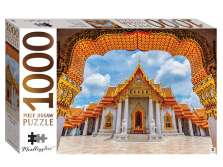 Mindbogglers Series 1000 Piece Jigsaw Puzzle 14 Marble Temple, Thailand