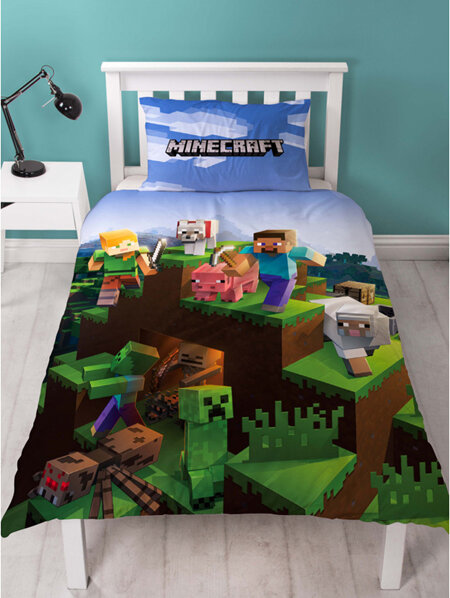 Minecraft Epic Reversible Single Duvet Cover Set