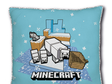 Minecraft Polar Bear Reversible Cushion
