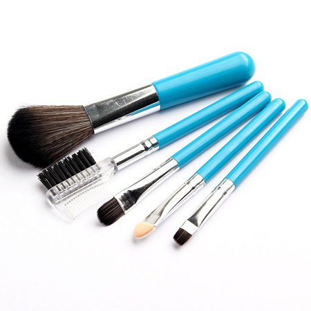 Mini Blue 5pc Makeup Brush Set