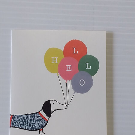 Mini Gift card Dachshund Hello