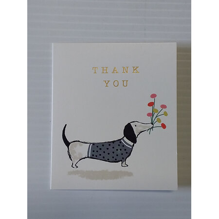 Mini Gift card Dachshund Thank You
