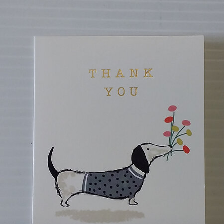 Mini Gift card Dachshund Thank You