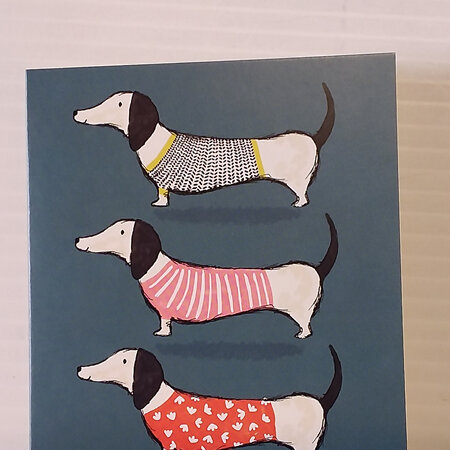 Mini Gift card Dachshund x3