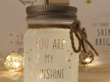 Mini Message Sparkle Jars White