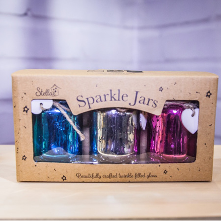 Mini Pastel Sparkle Jars - Set of 3