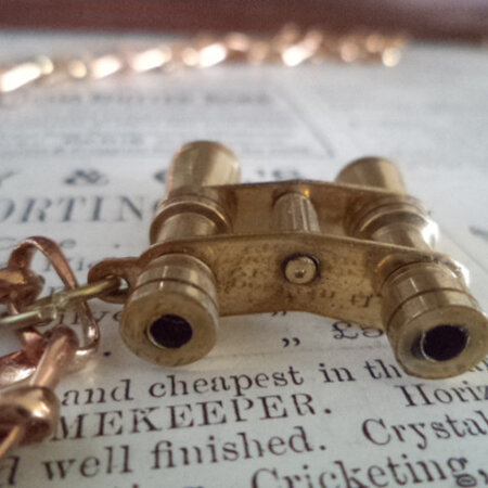 Miniature binoculars pendant steampunk jewellery
