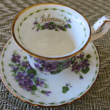 Miniature cup and saucer