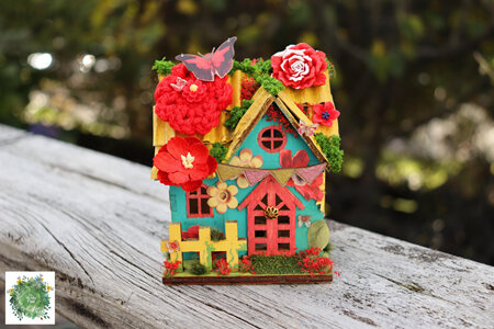 Miniature Faery House - Teals