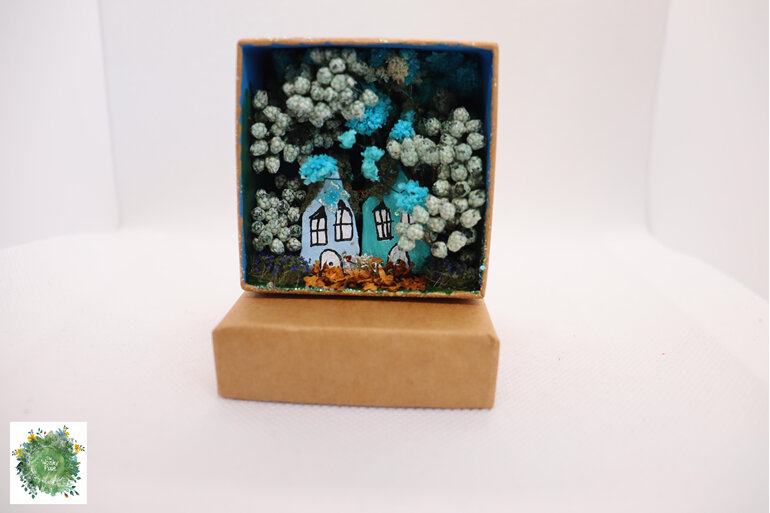 Miniature Village, Altered Box, Faery, Fairy village, The Wonky Pixie, NZ,