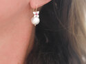 Miriam flowers rubies July wedding pearl earrings gold Lily griffin nz jewellery