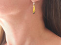 miromiro bird feathers gold sterling silver earrings lilygriffin nz jewellery