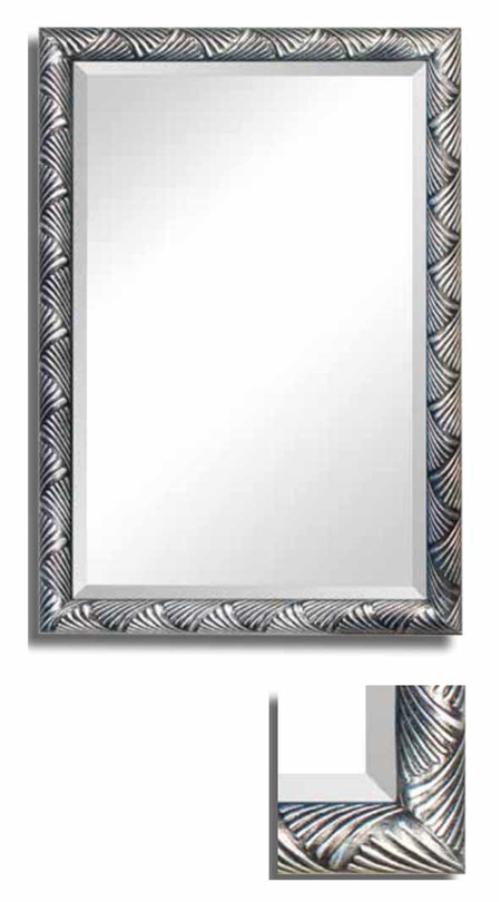 Mirror Italian Collection  Silver Criss Cross
