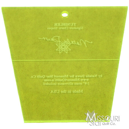 Missouri Star Quilt Small Tumbler Template for 5" Charm Squares