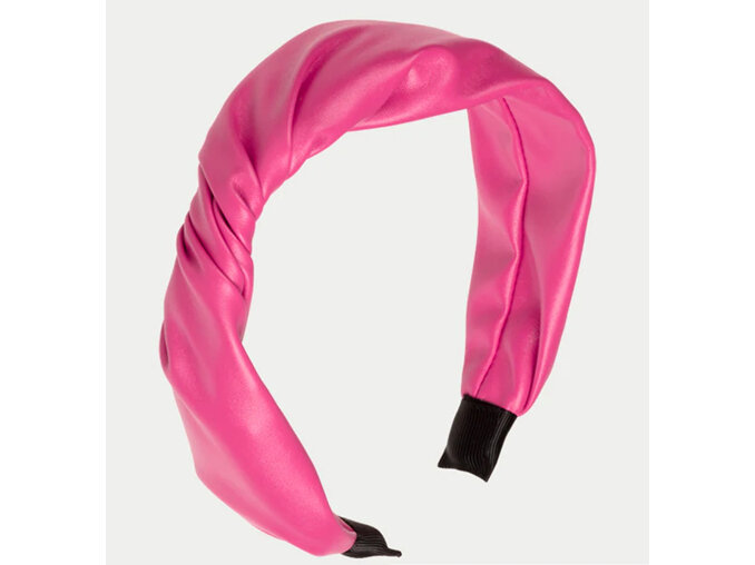 Mita BG5388CD F/Leather Twist HeadBand Pink hair accessories