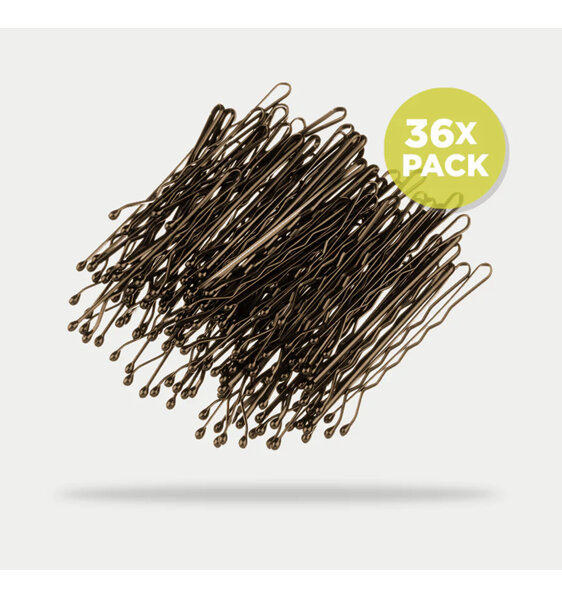 Mita Bobby Pins Contour Large 6.3cm Brown 36 Pack PF4003BR