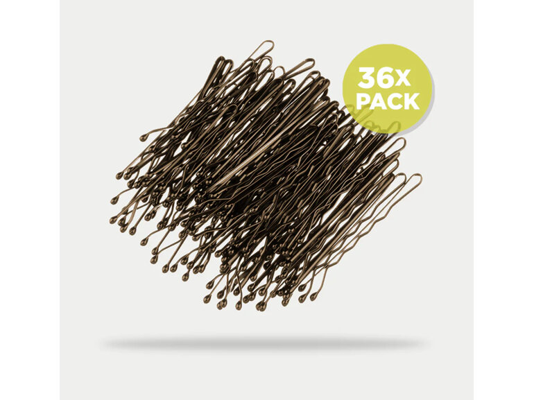 Mita Bobby Pins Contour Large 6.3cm Brown 36 Pack PF4003BR