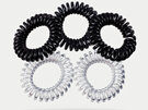 Mita Hair Spirals Kink Resistant Black & Clear Hair Ties 5 Pack HO4256CD