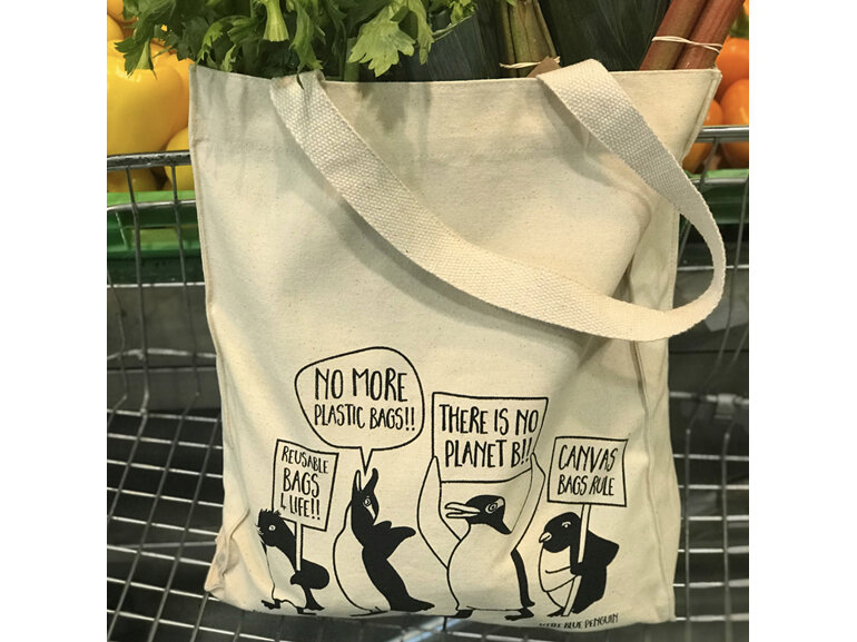 Moana Road Bag Canvas Tote NZ Penguins Coromandel