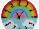 Moana Road Clock Glass - Te Reo Rainbow