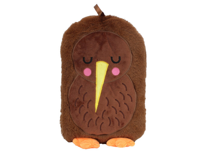 Moana Road Kimi the Kiwi Hot Water Bottle with Plush Cover for Kids