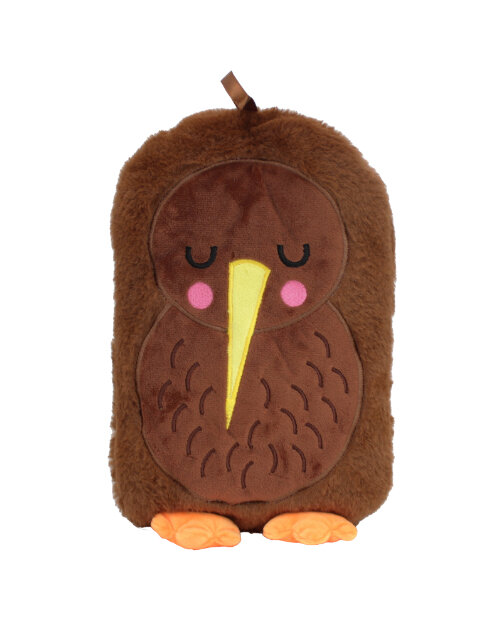 Moana Road Kimi the Kiwi Hot Water Bottle with Plush Cover for Kids