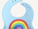 Moana Road Kiwi Kids Silicone Bib Rainbow Blue Te Reo Colours