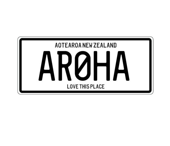 Moana Road Magnet Number Plate Aroha