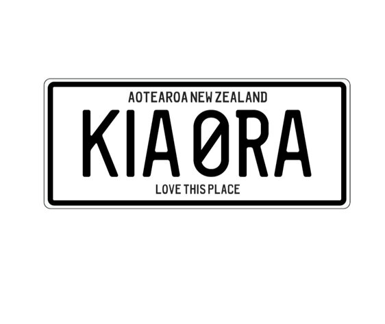 Moana Road Magnet Number Plate Kia Ora