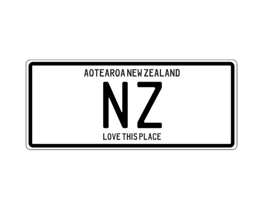 Moana Road Magnet Number Plate NZ