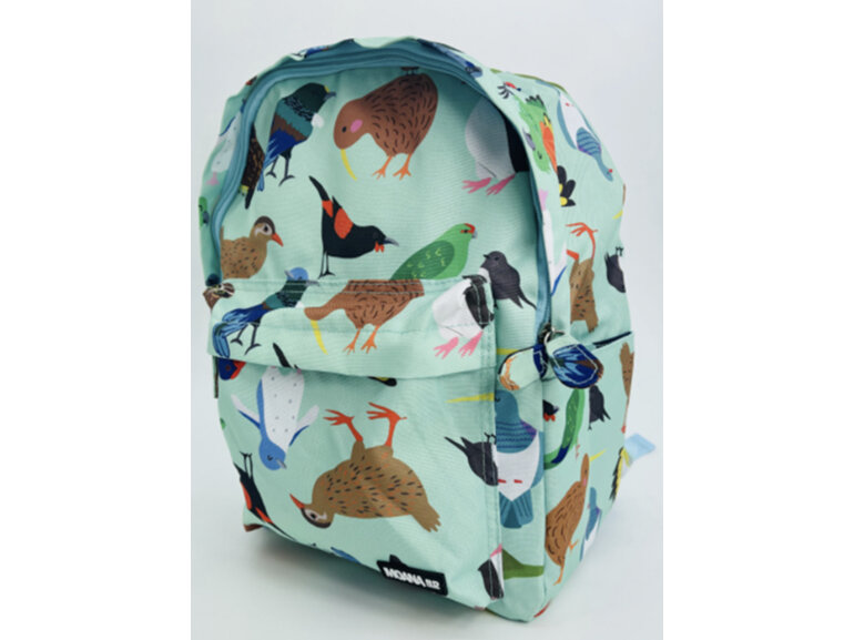 Moana Road OGs New Zealand Birds Kids Backpack Mint Manu Recycled