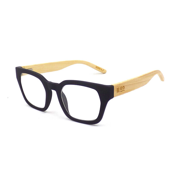 Moana Road Reading Glasses + Free Case!, +1.50 Rectangular Black