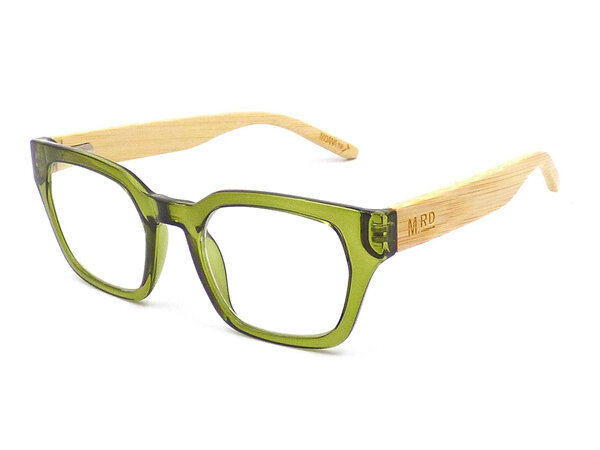 Moana Road Reading Glasses + Free Case!, +2.50 Rectangular Green