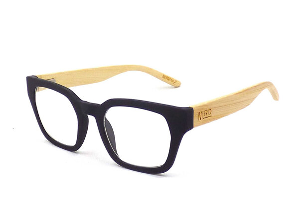 Moana Road Reading Glasses + Free Case!, +2.50 Rectangular Black