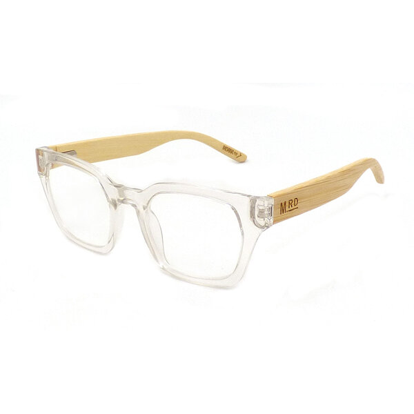 Moana Road Reading Glasses + Free Case!, +2.50 Rectangular Clear