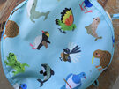 Moana Road Recycled Reversible Kids Bucket Hat Aqua Green Birds