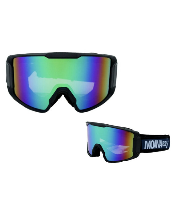 Moana Road Ski Snow Goggles Green Blue Lens Eyewear