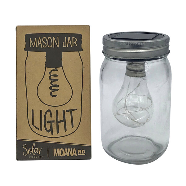 Moana Road Solar Mason Jar Light
