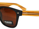 Moana Road Sunglasses + Free Case ! , Black with Striped Arms 452