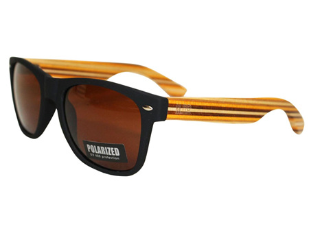 Moana Road Sunglasses + Free Case ! , Black with Striped Arms