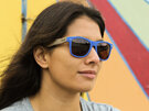 Moana Road Sunglasses + Free Case ! , Blue with Striped Arms 455