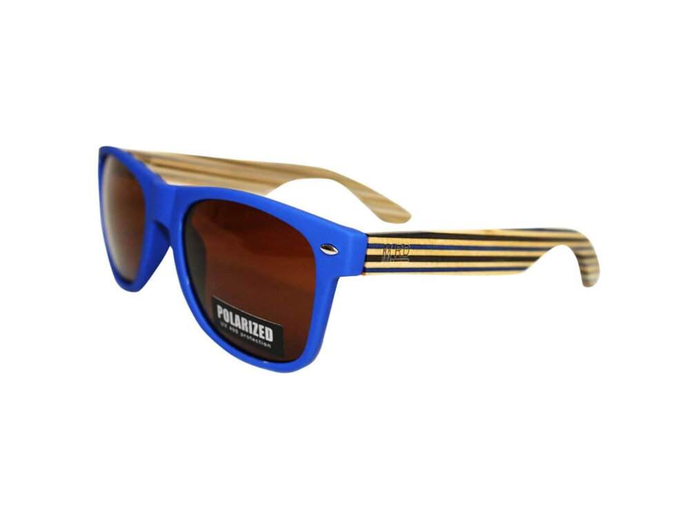 Moana Road Sunglasses + Free Case ! , Blue with Striped Arms 455