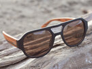 Moana Road Sunglasses + Free Case!, Boogie Wonderland Dark Wood Arms 3840
