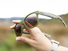 Moana Road Sunglasses + Free Case ! , Green with Striped Arms 463