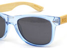 Moana Road Sunglasses + Free Case ! , Ice Blue with Wood Arms 3007