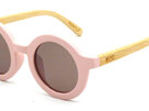 Moana Road Sunglasses + Free Case!, Kids Bambino Pink Wood Arms 3362